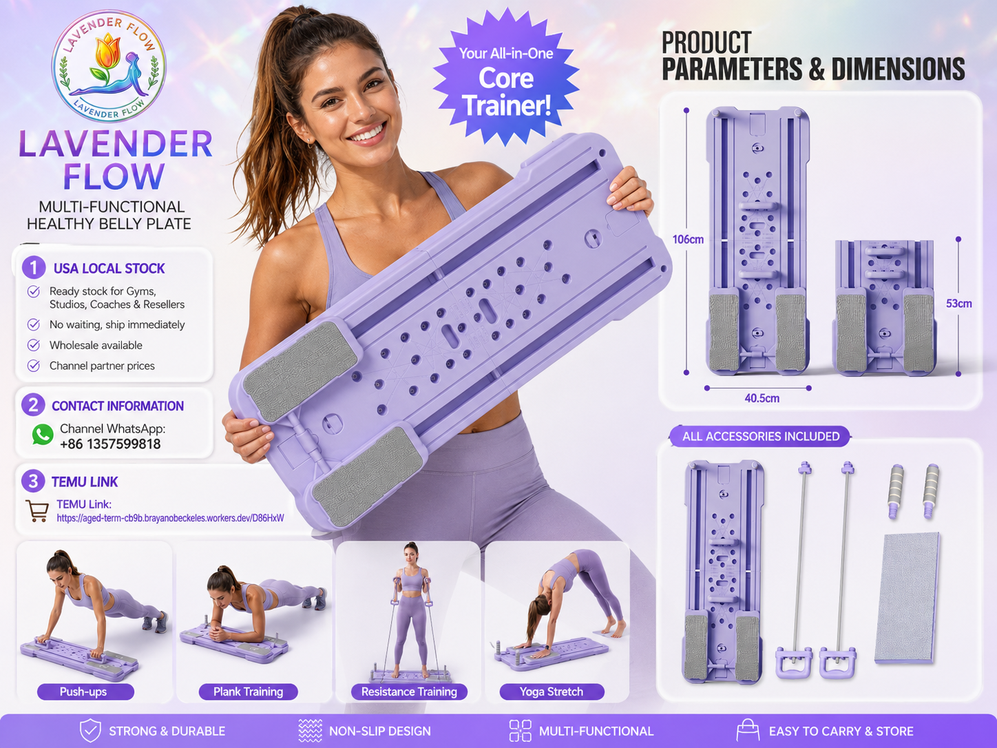 Multi-Function Pilates Board